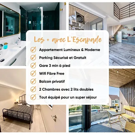 L'escapade - Paris 20 Min - 25 Min - Gare 3 Min A Pied - Parking - Confortable & Moderne - Free Wifi Pomponne