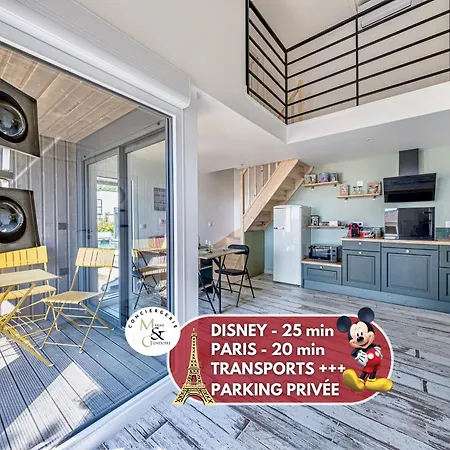 L'escapade - Paris 20 Min - 25 Min - Gare 3 Min A Pied - Parking - Confortable & Moderne - Free Wifi Apartment Pomponne